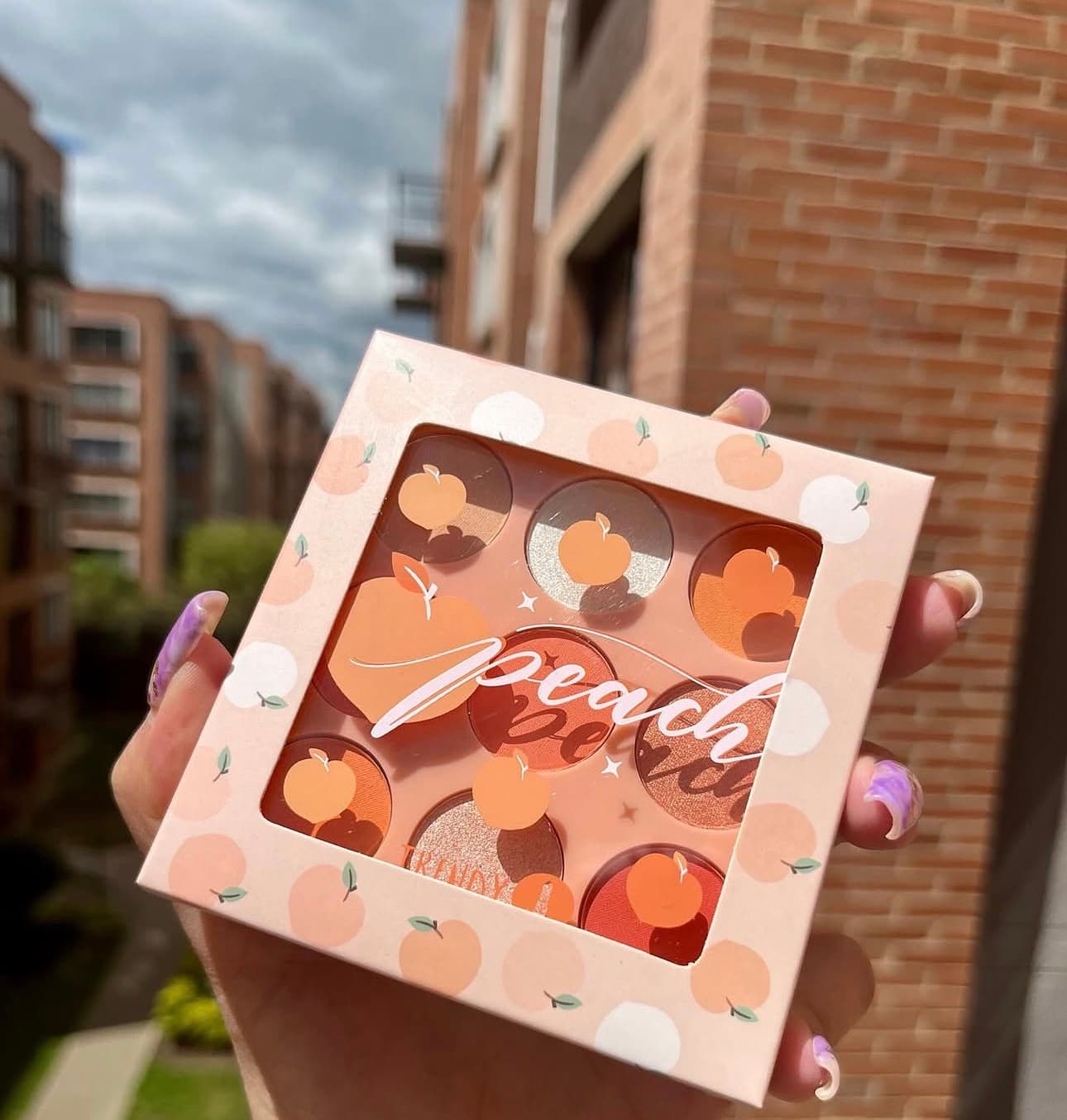Paleta de sombra peach trendy