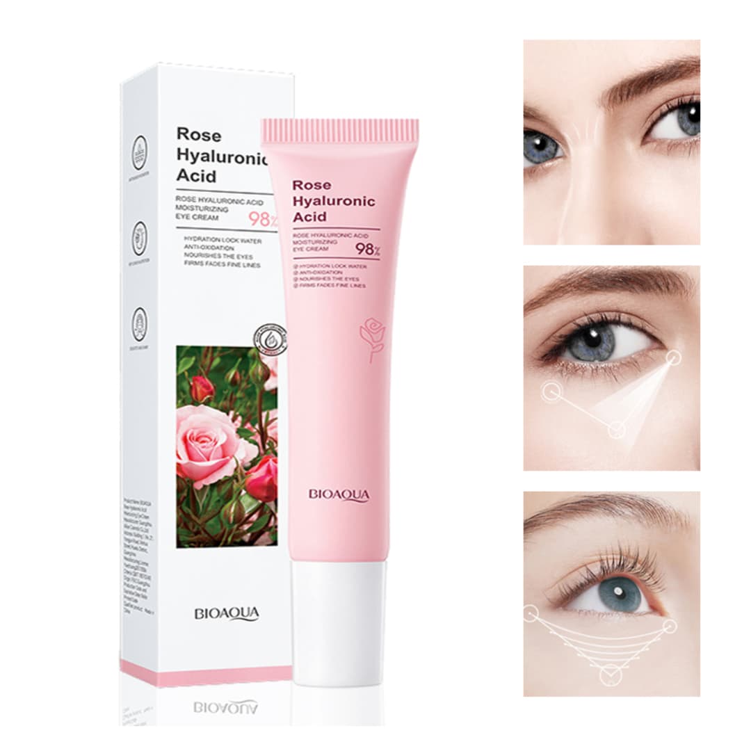 contorno de ojos rosas bioaqua